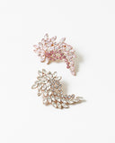 Crystal Feathered earrings - pink & Lavander