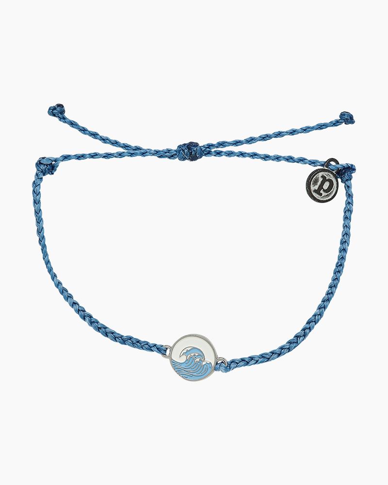 Pura Vida Make Waves Charm Denim Blue Bracelet