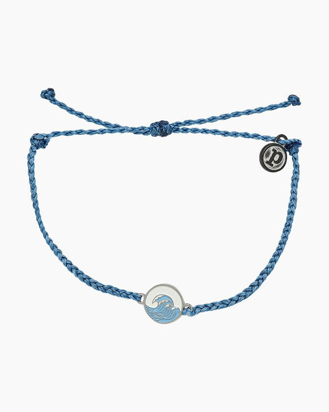 Pura Vida Make Waves Charm Denim Blue Bracelet