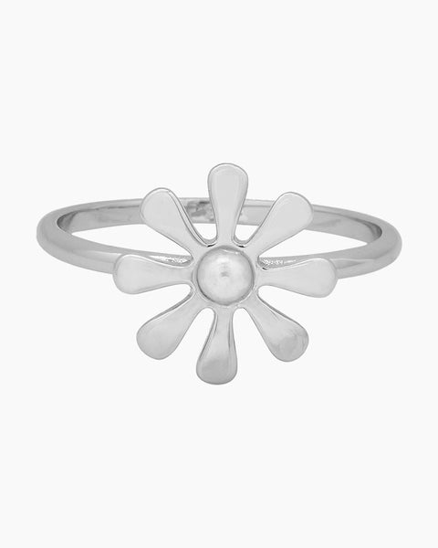 Pura Vida Flower Power Silver Ring - Size 8