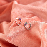 Pura Vida Sweatheart Stone Silver Earrings