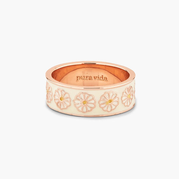 Pura Vida Dreamy Daisy Rose Gold Ring - Size 5