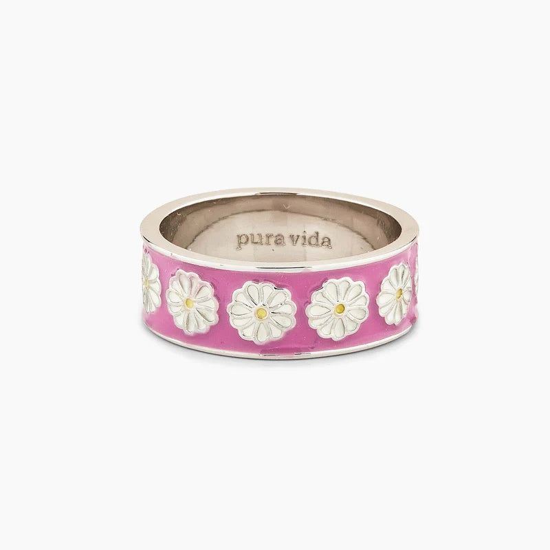 Pura Vida Dreamy Daisy Ring in Silver - 6