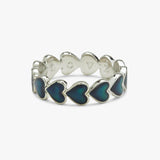 Pura Vida Mood Love Hearts Band Ring - Size 6