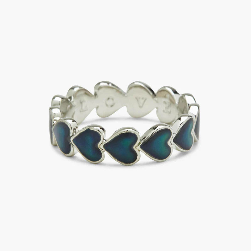 Pura Vida Mood Love Hearts Band Ring - Size 8