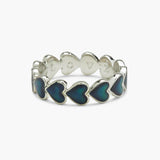 Pura Vida Mood Love Hearts Band Ring - Size 8