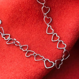 Pura Vida Heart Chain Choker in Silver