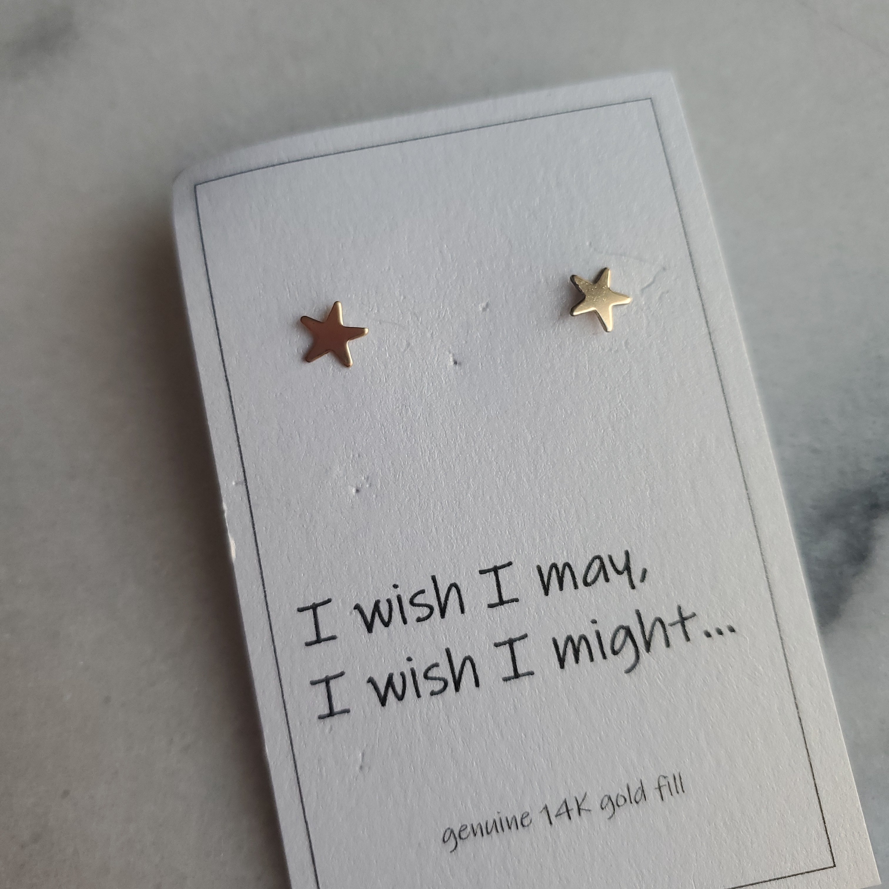 Sterling Silver Gold Fill Stud - Star