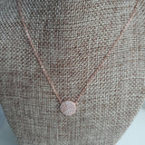 Rose Gold Sparkle Circle Pendent