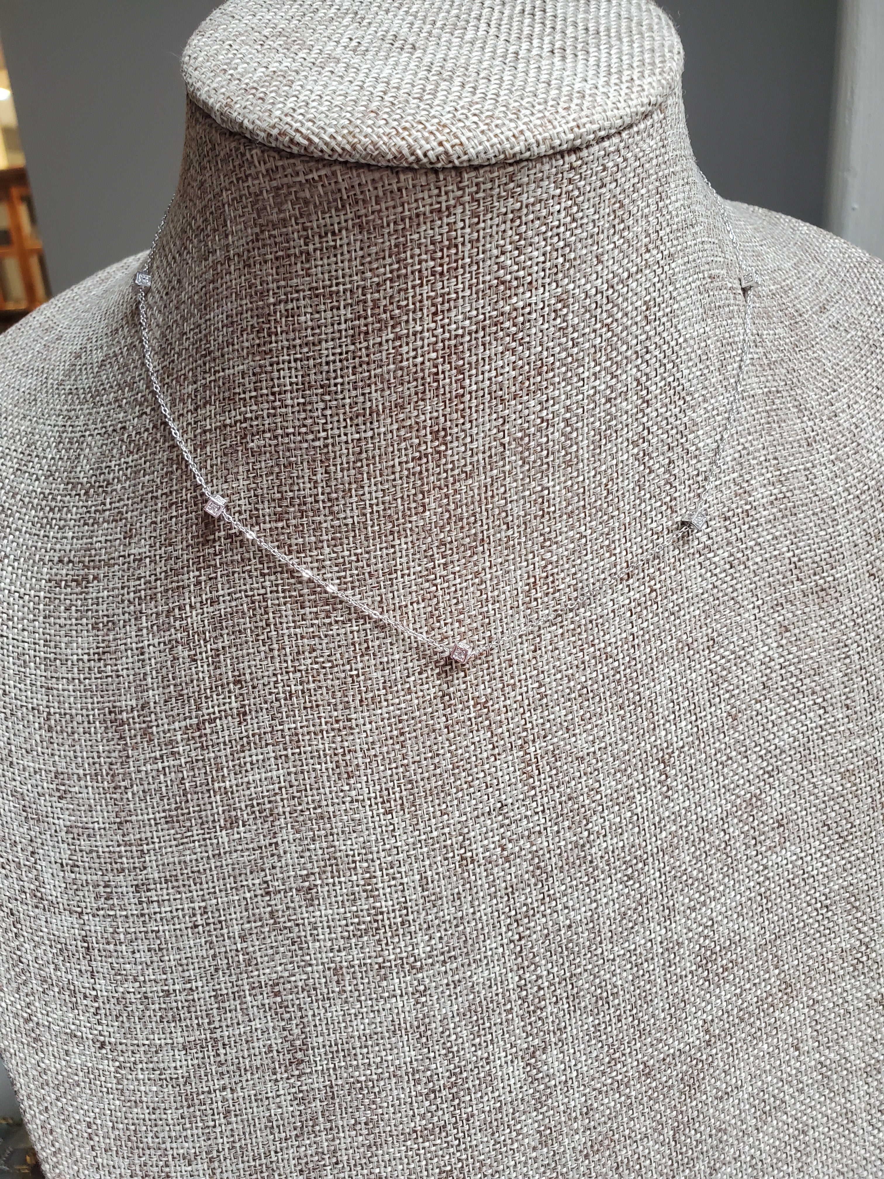 Sterling Silver Cube Necklace