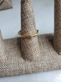 Gold Enamel Ring Set - Size 9