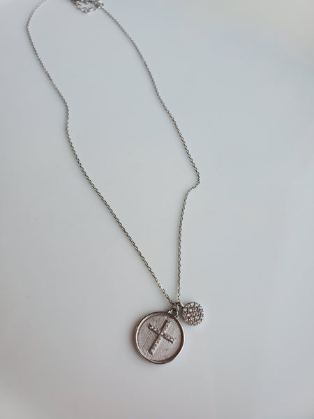 Sterling Silver Cross Charm Necklace