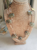 Labradorite Paperclip Chain Necklace