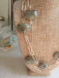 Labradorite Paperclip Chain Necklace