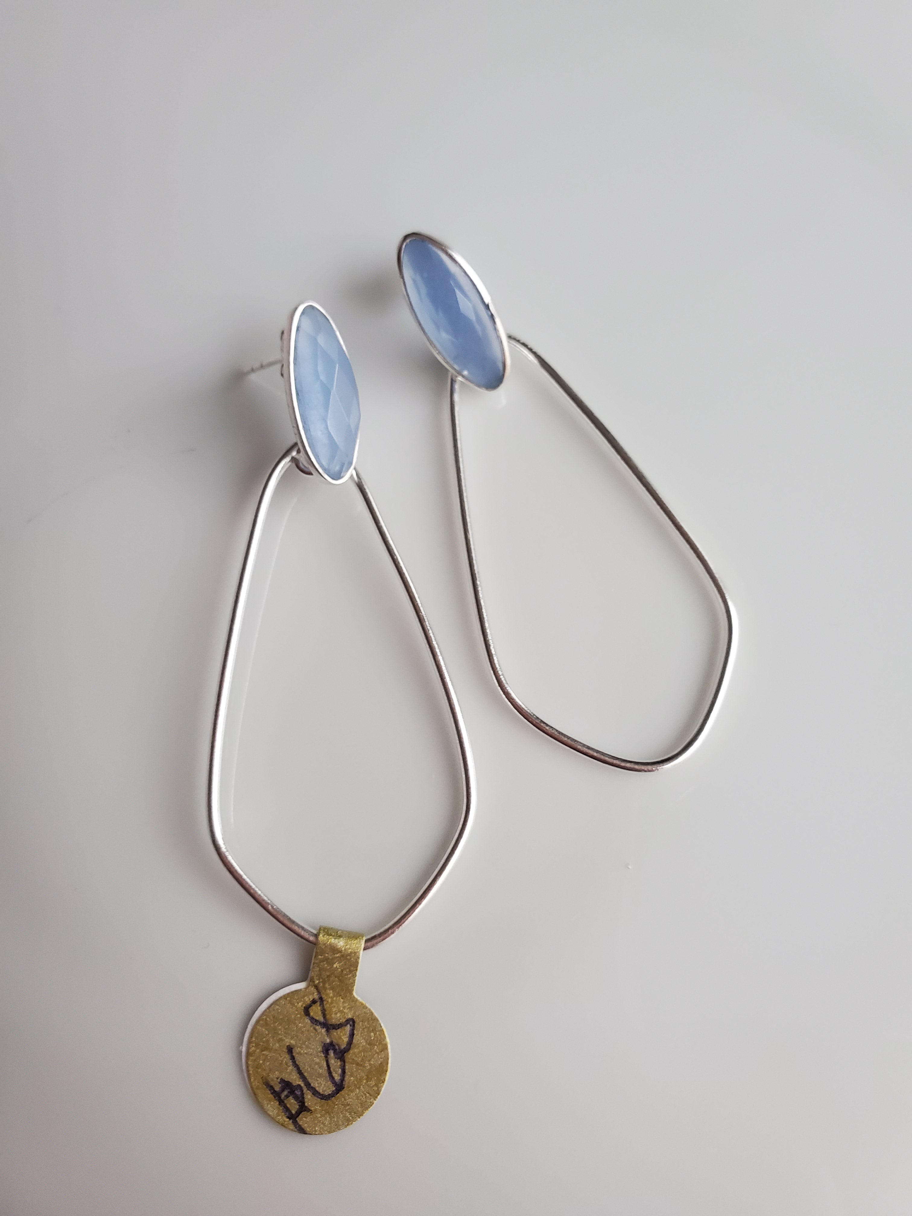 Sterling Silver & Chalcedony Earrings