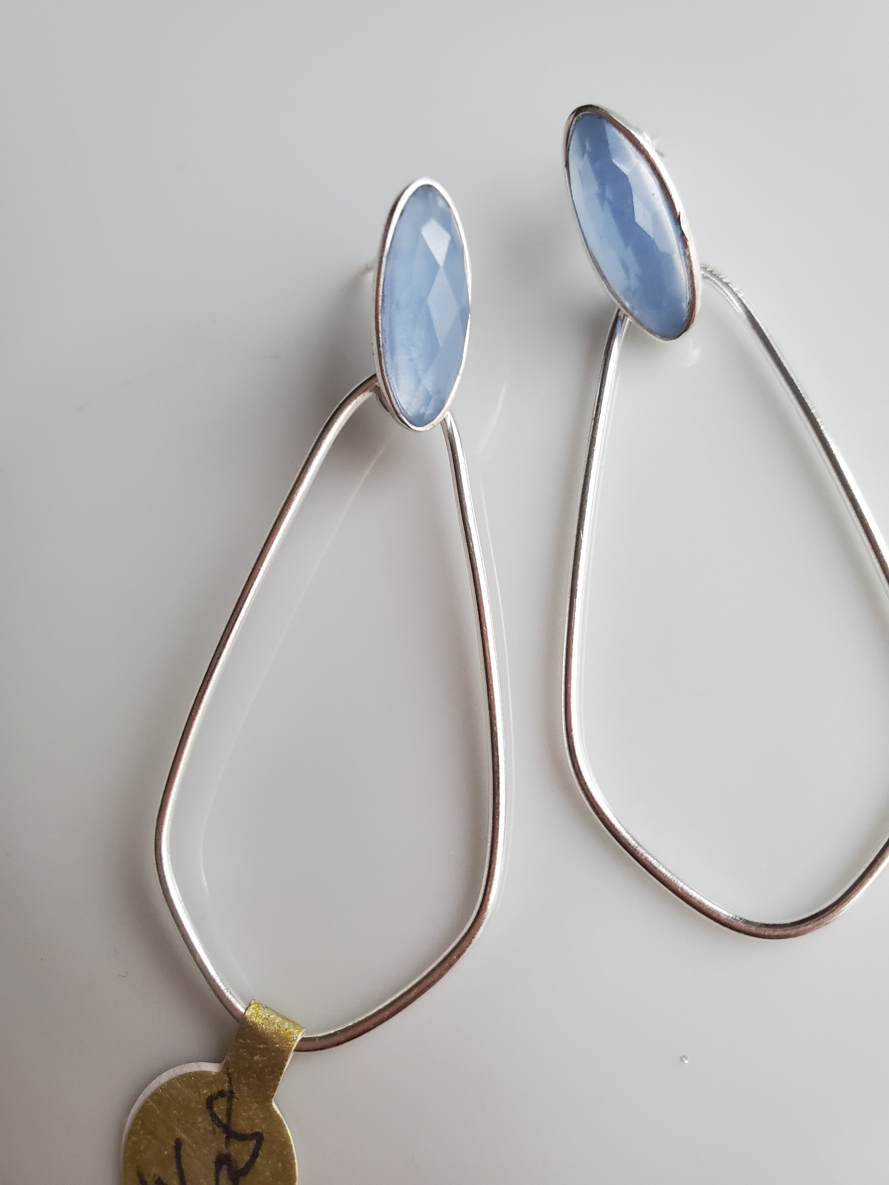 Sterling Silver & Chalcedony Earrings