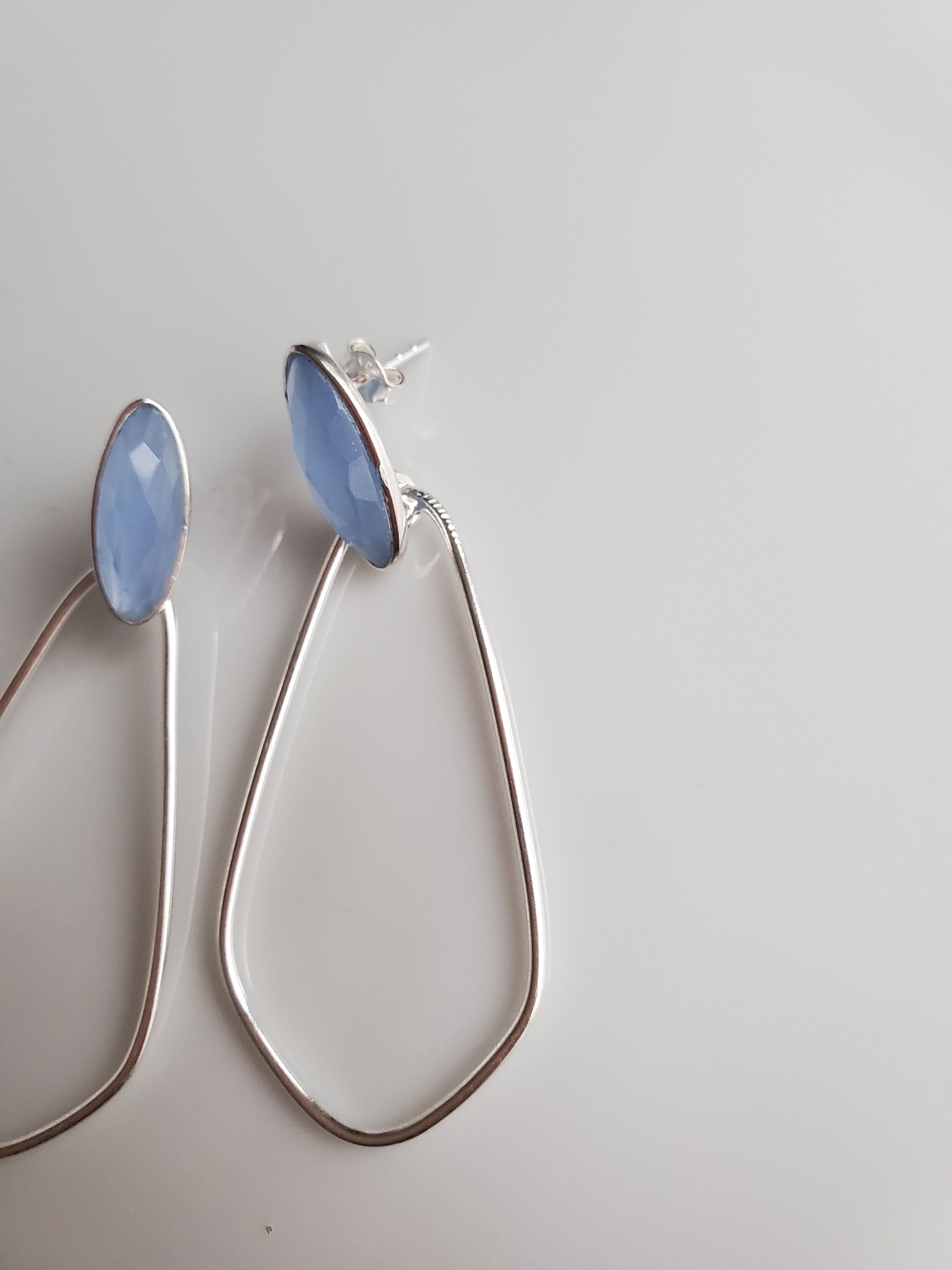 Sterling Silver & Chalcedony Earrings