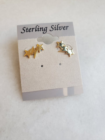 Gold Star & Lightning Stud