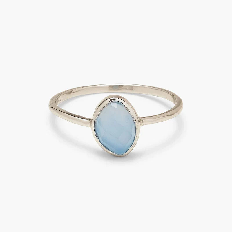 Pura Vida Silver Organic Stone Ring - Size 6