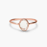 Pura Vida Organic Stone Rose Gold Ring - Size 7