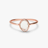 Pura Vida Organic Stone Rose Gold Ring - Size 8