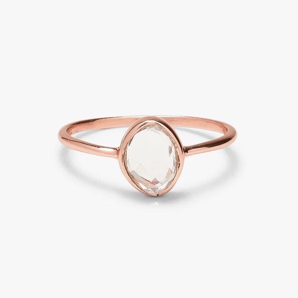 Pura Vida Organic Stone Ring in Rose Gold - Size 6