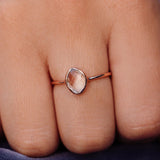 Pura Vida Organic Stone Rose Gold Ring - Size 8
