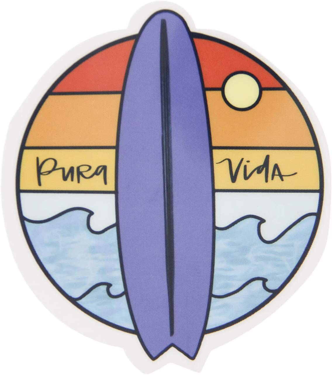 Pura Vida Surf Check Sticker