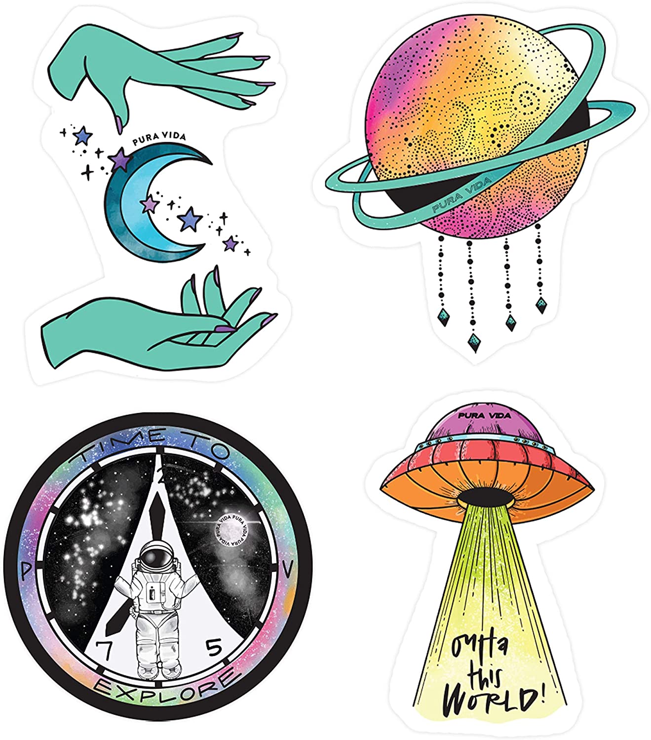 Pura Vida Cosmic Sticker Sheet