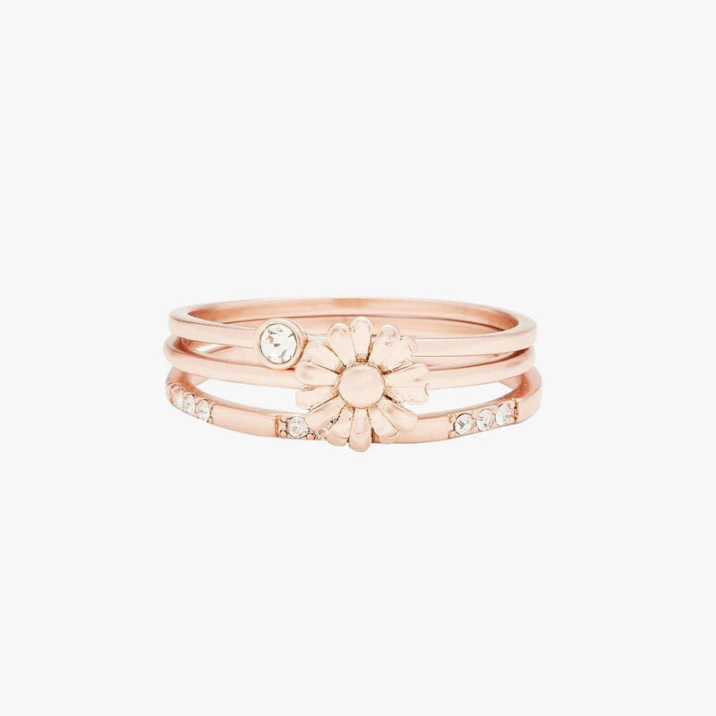 Pura Vida Daisy Pickin Ring Set - Size 7