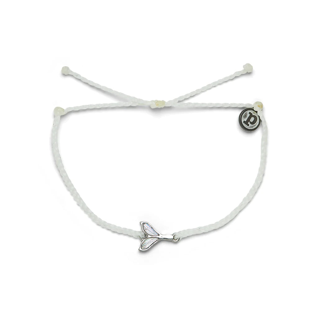 Pura Vida Mermaid Fin Silver Charm Bracelet - White
