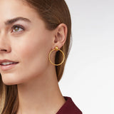 Julie Vos Palermo Gold Delicate Doorknocker Earring