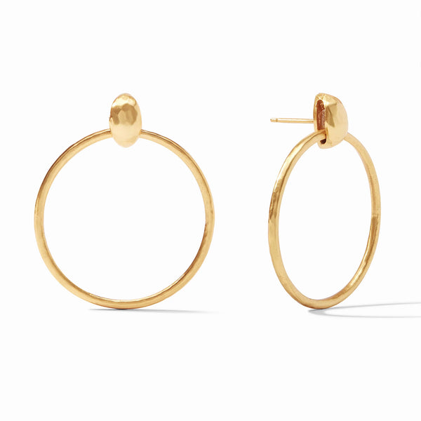 Julie Vos Palermo Gold Delicate Doorknocker Earring