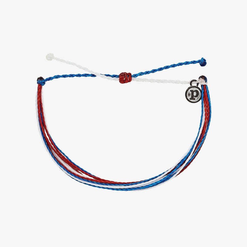 Pura Vida Original Bracelet - Red White Blue