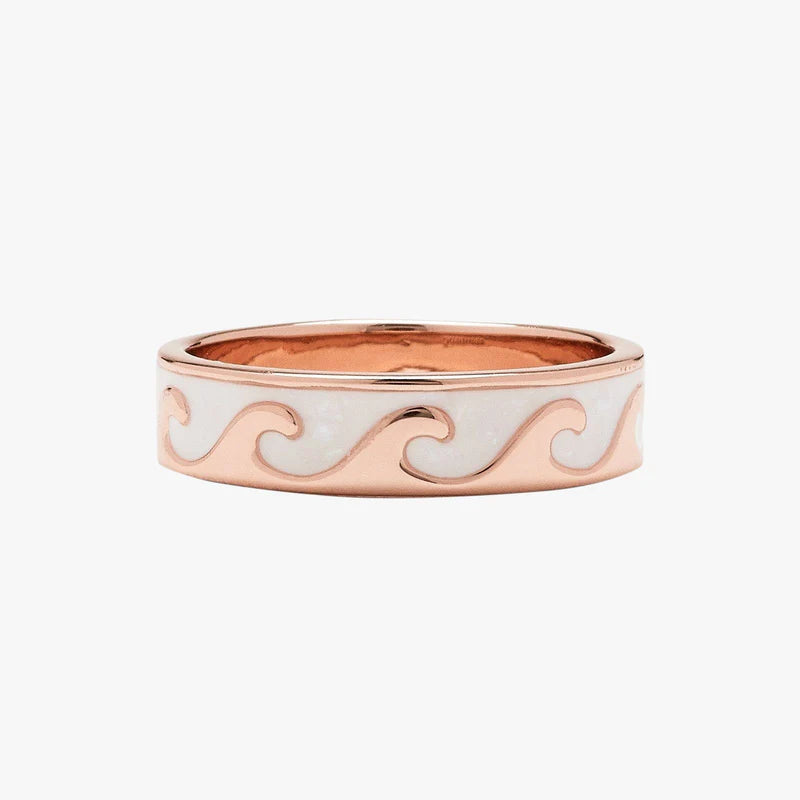 Pura Vida Reversible Enamel Wave Ring - Size 6