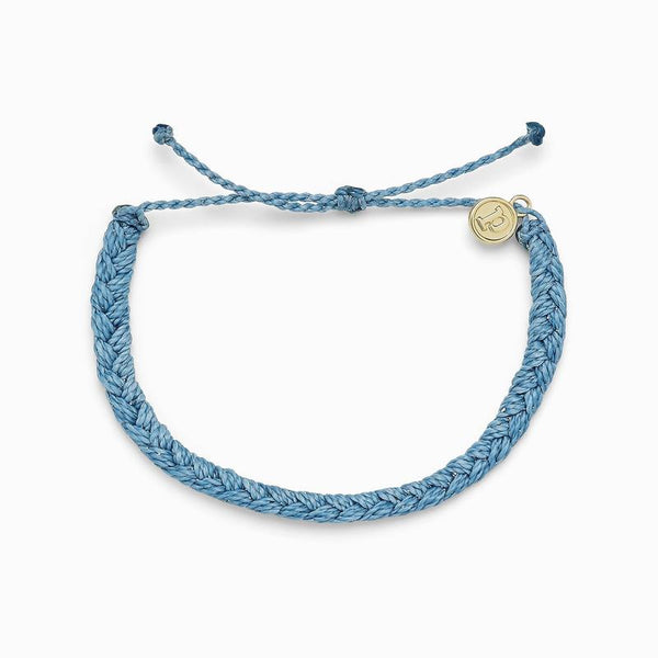 Pura Vida Solid Braided Sky Blue Bracelet