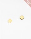 Sterling Silver (Gold Plate) Clover Studs
