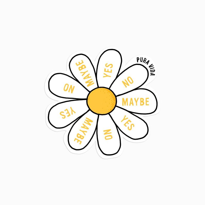Pura Vida Yes No Maybe So Sticker